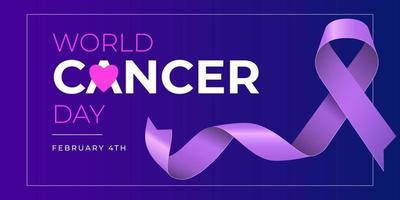 cartaz do dia mundial do câncer 4 de fevereiro ou fundo de banner. ilustração. eps 10.