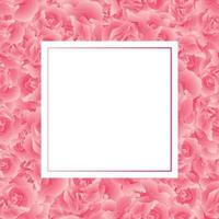 cartão de banner de flor de cravo rosa vetor