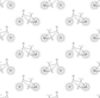bicicleta preta sem costura no fundo branco vetor