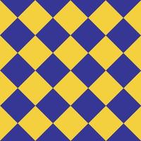 fundo de diamante de tabuleiro de xadrez retrô azul amarelo vetor