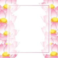 borda de cartão de banner de lótus indiano rosa vetor