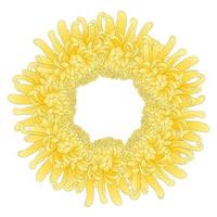 coroa de flores de crisântemo amarelo vetor