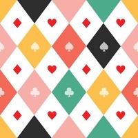 cartão colorido combina com fundo de diamante de tabuleiro de xadrez vetor