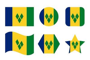 São Vicente e Granadinas bandeira ilustração simples para o dia da independência ou eleição vetor