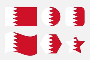 ilustração simples da bandeira do bahrein para o dia da independência ou eleição vetor