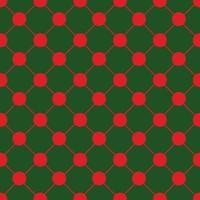 fundo verde da grade do tabuleiro de xadrez de bolinhas vermelhas vetor