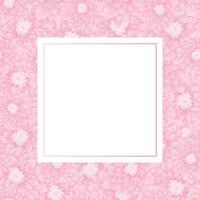 cartão de banner de crisântemo rosa vetor