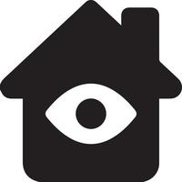 ícone de olho de casa vetor