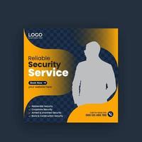 serviços de segurança banner quadrado post de mídia social ou modelo de design de banner de capa download gratuito vetor