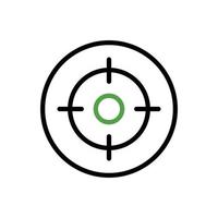 ícone de objetivo único com estilo de linha. vetor