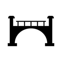 Ícone de Glyph preto ponte vetor