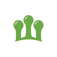 elemento tricoma cannabis vetor de design de logotipo.