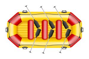 ilustração em vetor barco inflável rafting