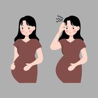 ilustração de mulher grávida vetor