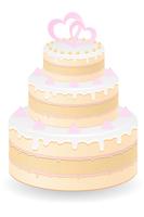 ilustração de vetor de bolo de casamento