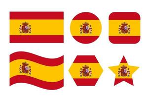 ilustração simples da bandeira da espanha para o dia da independência ou das eleições vetor