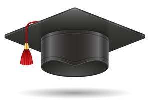 ilustração em vetor acadêmico graduação capelo mortarboard cap