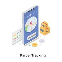 conceitos de rastreamento de encomendas vetor
