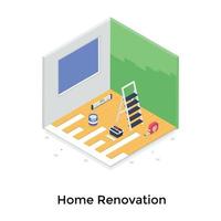 conceitos de renovação de casa vetor