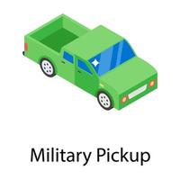 conceitos de pickup militar vetor