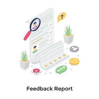 conceitos de relatório de feedback vetor