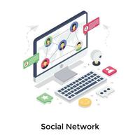 conceitos de rede social vetor