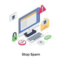 parar conceitos de spam vetor