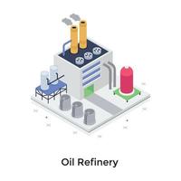 conceitos de refinaria de petróleo vetor