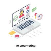 conceitos de telemarketing na moda vetor