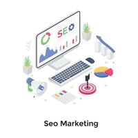 conceitos de marketing seo vetor