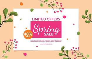 preço limitado venda de primavera flor estação floral marketing banner negócio vetor