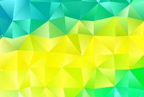 pano de fundo de mosaico abstrato de vetor verde e amarelo claro.