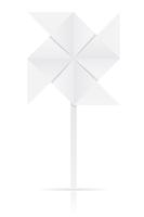 ilustração em vetor de papel origami moinho de vento