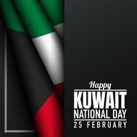 fundo do dia nacional do kuwait. ilustração vetorial. vetor