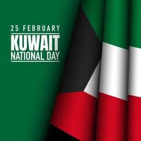 fundo do dia nacional do kuwait. ilustração vetorial. vetor