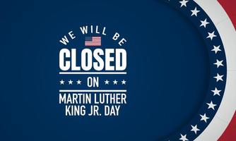 ilustração em vetor de martin luther king jr. fundo do dia. fechado em martin luther king jr. dia
