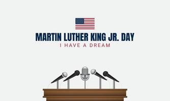 ilustração em vetor de martin luther king jr. fundo do dia.