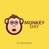 ilustração de design de vetor de dia de macaco.