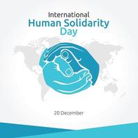 ilustração de design de vetor de dia internacional da solidariedade humana.