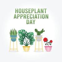 ilustração em vetor dia da apreciação da planta da casa.