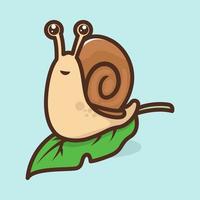 mascote de ilustração de caracol vetor