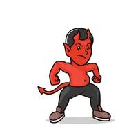 mascote do diabo vetor