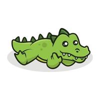 mascote de crocodilo fofo vetor