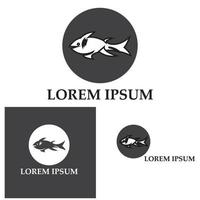 modelo de logotipo de peixe. símbolo de vetor criativo