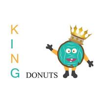 modelo de vetor de logotipo de ilustração de donuts