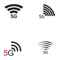 design plano de vetor de ícone 5g