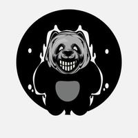 cabeça de panda, ilustração de vetor de panda