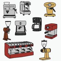 doodle desenho à mão livre da máquina de café. vetor