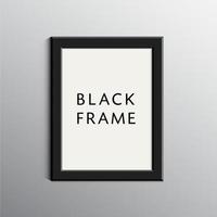 quadro 3d preto de vetor para a4