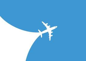 avião voando. transporte aéreo, companhia aérea, ilustração vetorial de avião